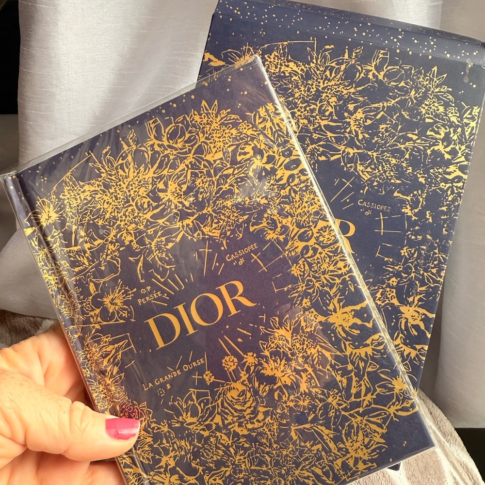 Dior Midnight Blue and Gold Floral Journal